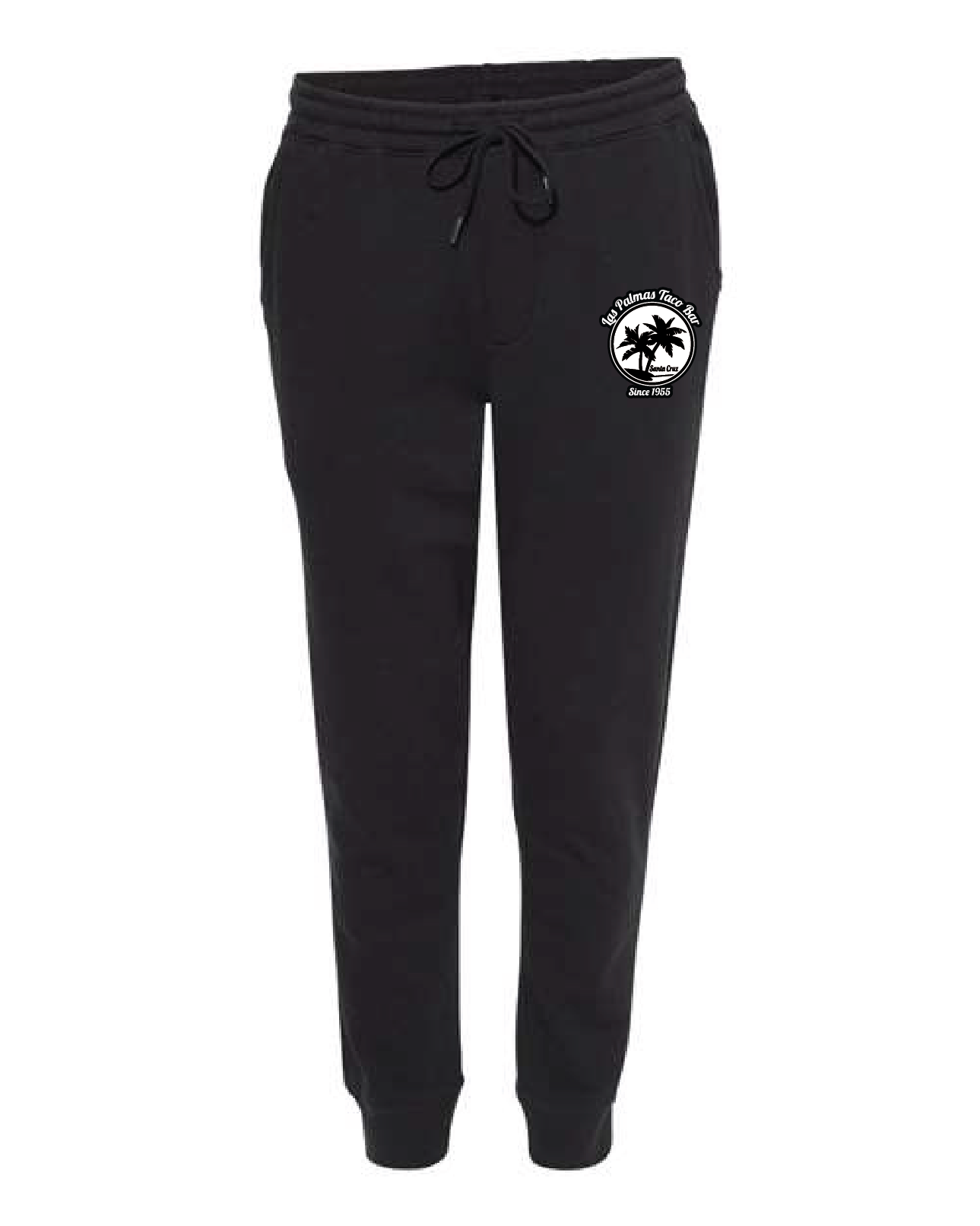 Black sweatpants with palm tree logo