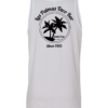 White tank top with palm tree logo
