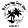 Las Palmas Taco Bar logo with palm trees Las Palmas Taco Bar logo with palm trees
